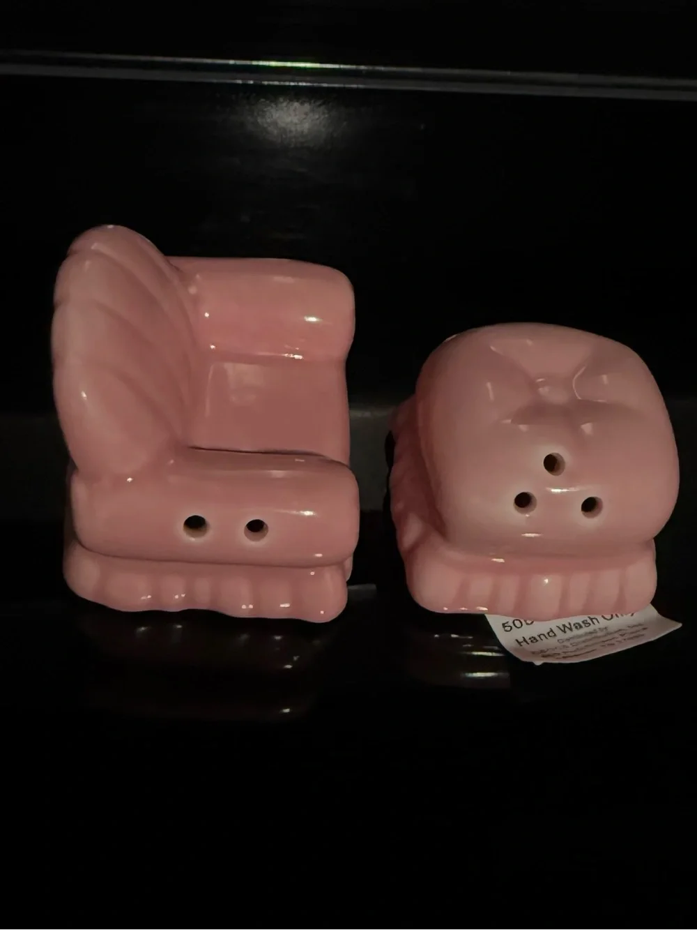 NWT chair and ottoman salt and pepper shakers
